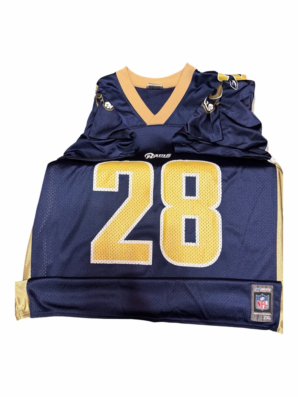 Vintage Reebok Marshall Faulk St. Louis Rams NFL Replica Jersey 2XL